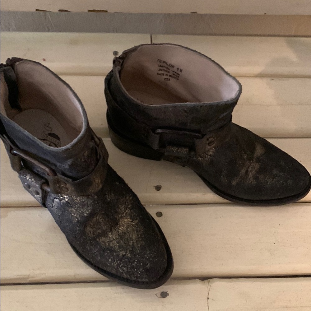 Freebird by Steven Black Ankle Booties with Textured Finish